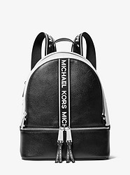 Rhea Medium Logo Tape Backpack - BLACK/WHITE - 30H8SEZB6T