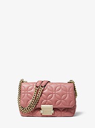Sloan Small Floral Quilted Leather Shoulder Bag - ROSE - 30H8TSLL1T