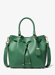 Blakely Medium Leather Bucket Bag - PINE GREEN - 30H8TZLM2L