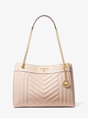 Sac porté épaule Susan de taille moyenne en cuir matelassé - ROSE DOUX(ROSE) - Michael Kors