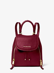 Viv Extra-Small Pebbled Leather Backpack  - BERRY - 30H9GVBB0L
