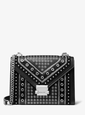 whitney large embellished leather convertible shoulder bag