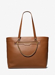 Slater Large Pebbled Leather Tote Bag - LUGGAGE - 30R3G04T3L