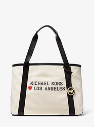 The Michael Large Canvas Los Angeles Tote Bag - NATURAL - 30S0G01T4C