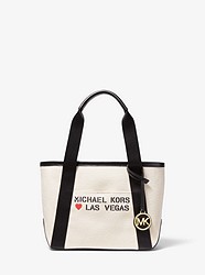 The Michael Small Canvas Las Vegas Tote Bag - NATURAL - 30S0G01T4I