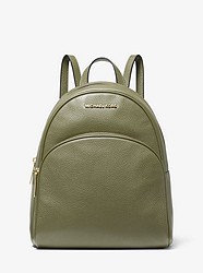 Abbey Medium Pebbled Leather Backpack - ARMY - 30S0GAYB6L