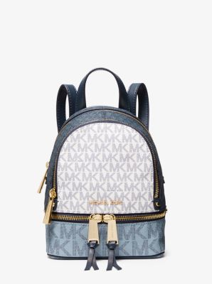 Mini sac à dos Rhea à couleurs contrastées avec logo - BLEU MARINE MULTI(BLEU) - Michael Kors