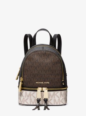 Rhea Mini Color-Block Logo Backpack 