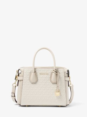 mercer small pebbled leather belted satchel