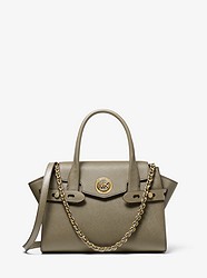 Carmen Small Saffiano Leather Belted Satchel  - ARMY - 30S0GNMS1L