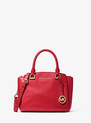 Maxine Small Pebbled Leather Satchel - BRIGHT RED - 30S0GUZM1L