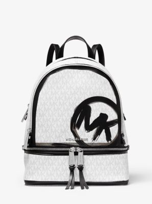 Sac à dos Rhea avec logo de taille moyenne - BLANC COMBO(BLANC) - Michael Kors