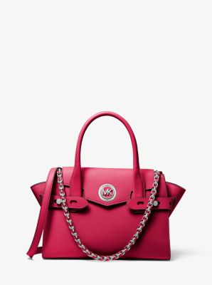 Petit sac porté main Carmen en cuir saffiano à ceinture - DK RASPBERRY - Michael Kors