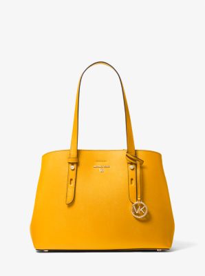 Michael Kors Yellow Saffiano Leather Small Ava Top Handle Bag - $75 - From  Timand