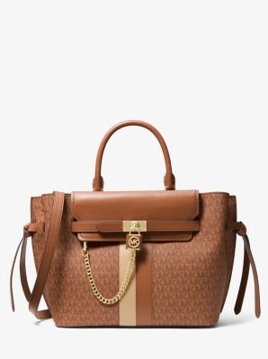 Michael Kors Hamilton Legacy Large Logo Stripe Belted