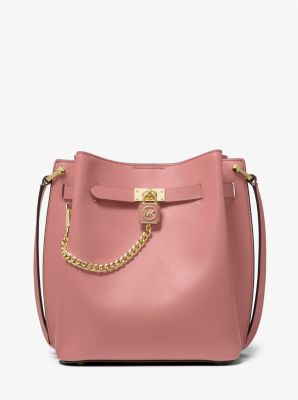 Michael Kors Smokey Rose Hamilton Legacy Medium Leather Bucket Bag