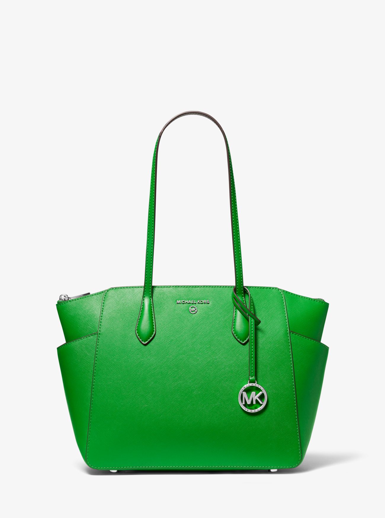 MK Marilyn Medium Saffiano Leather Tote Bag - Palm Green - Michael Kors