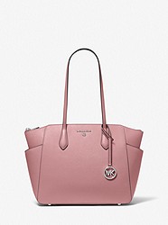 Marilyn Medium Saffiano Leather Tote Bag - ROYAL PINK - 30S2S6AT2L