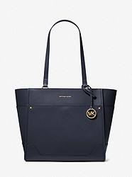 Harrison Large Leather Tote Bag - NAVY - 30S3G8HT3L