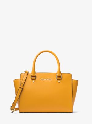 mustard michael kors purse