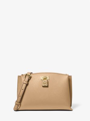Sac messager Ruby de taille moyenne en cuir Saffiano