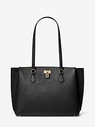 Ruby Large Saffiano Leather Tote Bag - BLACK - 30S3GR0T3L