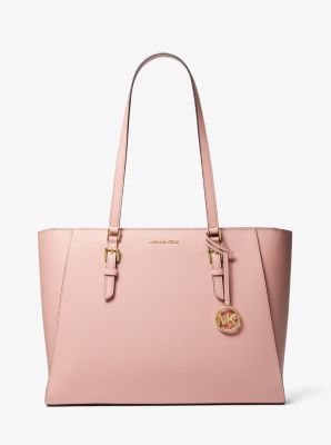 Michael Kors Sally Large 2-in-1 Saffiano Leather And Logo Tote Bag In Pink  | ModeSens