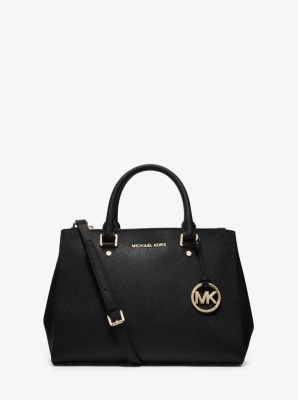 Sutton Medium Saffiano Leather Satchel by Michael Kors