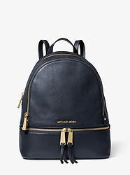 Rhea Medium Leather Backpack - ADMIRAL - 30S5GEZB1L