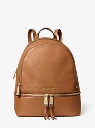 Rhea Medium Leather Backpack - ACORN - 30S5GEZB1L