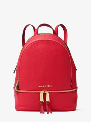 Sac à dos Rhea de taille moyenne en cuir - ROUGE VIF(ROUGE) - Michael Kors