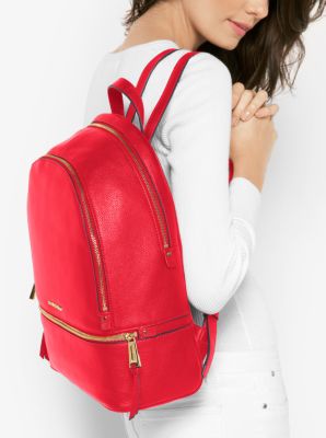 Rhea Large Leather Backpack Michael Kors
