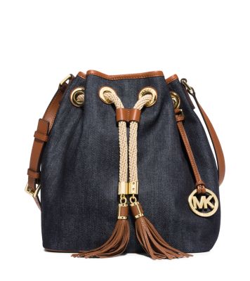 michael kors dark denim handbag