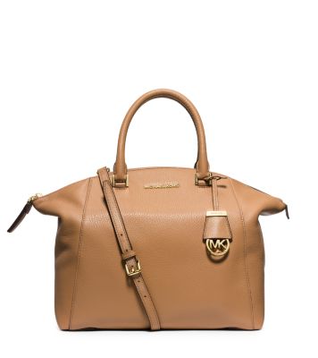 Riley Large Pebbled-Leather Satchel by Michael Kors