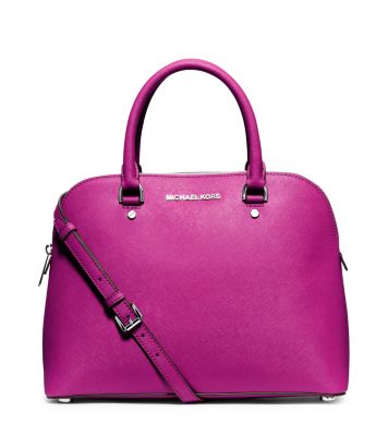 Cindy Large Saffiano Leather Satchel by Michael Kors