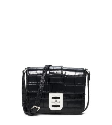 Mila Small Embossed-Leather Messenger by Michael Kors