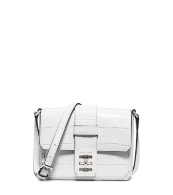 Mila Small Embossed-Leather Messenger by Michael Kors