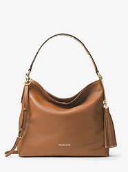 Brooklyn Large Leather Shoulder Bag - ACORN - 30S7GBNL3L
