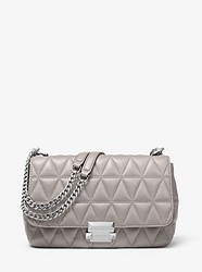 Sloan Large Quilted-Leather Shoulder Bag - PEARL GREY - 30S7SSLL3L