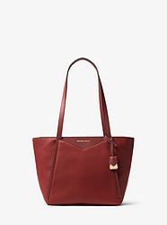 Whitney Small Pebbled Leather Tote Bag - BRANDY - 30S8GN1T1L