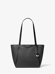 Whitney Small Logo Tote Bag - BLACK - 30S8SN1T1B