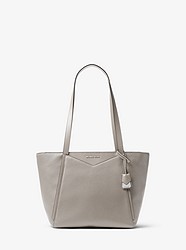 Whitney Small Pebbled Leather Tote Bag - PEARL GREY - 30S8SN1T1L