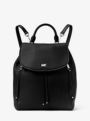Evie Medium Leather Backpack - BLACK - 30S8SZUB2L
