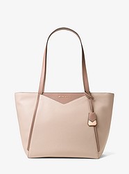 Whitney Large Leather Tote - SFTPINK/FAWN - 30S8TN1T3L