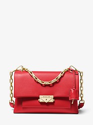 Cece Medium Leather Shoulder Bag - BRIGHT RED - 30S9G0EL2L