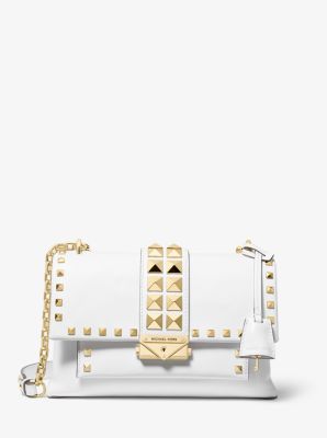 michael kors barlow medium pebbled leather messenger