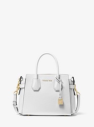 Mercer Small Pebbled Leather Belted Satchel  - OPTIC WHITE - 30S9GM9S1L
