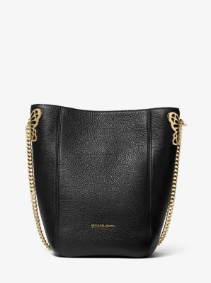 michael kors brooke medium pebbled leather bucket bag