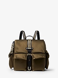 Olivia Medium Studded Satin Backpack - OLIVE - 30S9GOVB2C