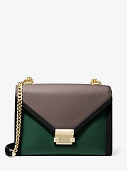 Whitney Large Tri-Color Leather Convertible Shoulder Bag - MOSS - 30S9GWHL7T